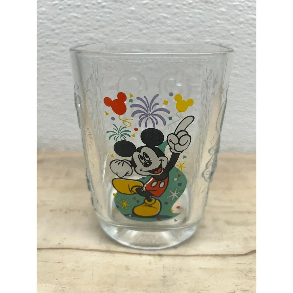 2000 Mickey Mouse Walt Disney Millenium Celebration McDonald's Glasses Set Of 2